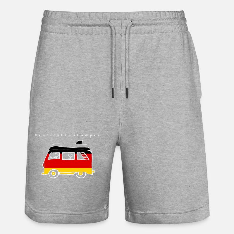 DeutschlandCamper - Stanley/Stella Unisex Bio Joggingshorts Trainer  - Grau meliert