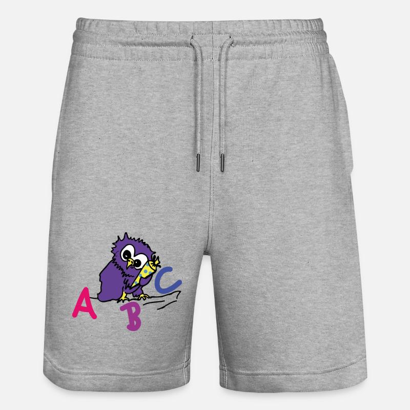 Gufo ABC - Pantaloncini da jogger ecologici unisex Trainer di Stanley/Stella - grigio melange
