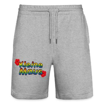 Maus - Stanley/Stella Unisex Bio Joggingshorts Trainer  - Grau meliert - Vorne - Nik (191cm) & Marisol (170cm)