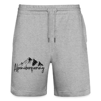 Alpenüberquerung - Stanley/Stella Unisex Bio Joggingshorts Trainer  - Grau meliert - Vorne - Nik (191cm) & Marisol (170cm)