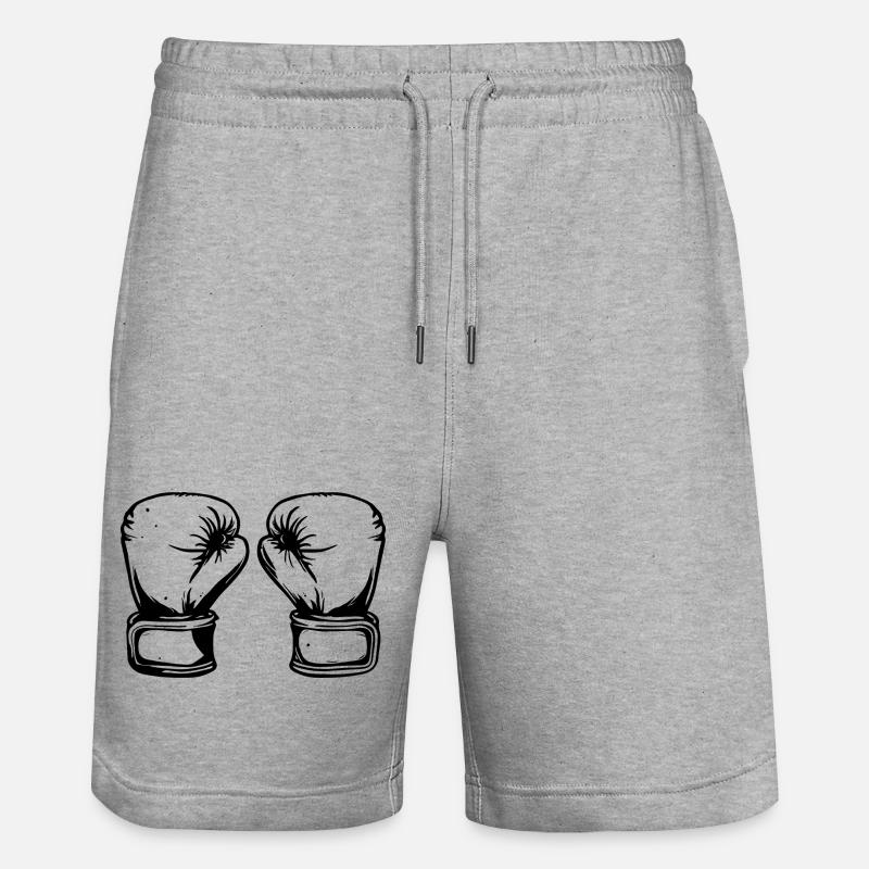 Dessin de gants de boxe - Short de jogging bio TRAINER Stanley/Stella unisexe - gris chiné