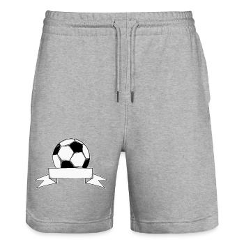 Boucle de bannière de nom de football - Short de jogging bio TRAINER Stanley/Stella unisexe - gris chiné - Devant - Nik (191cm) & Marisol (170cm)