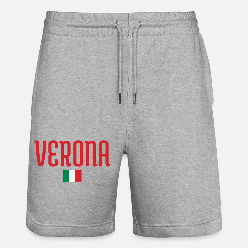Drapeau de Vérone-Italie - Short de jogging bio TRAINER Stanley/Stella unisexe - gris chiné