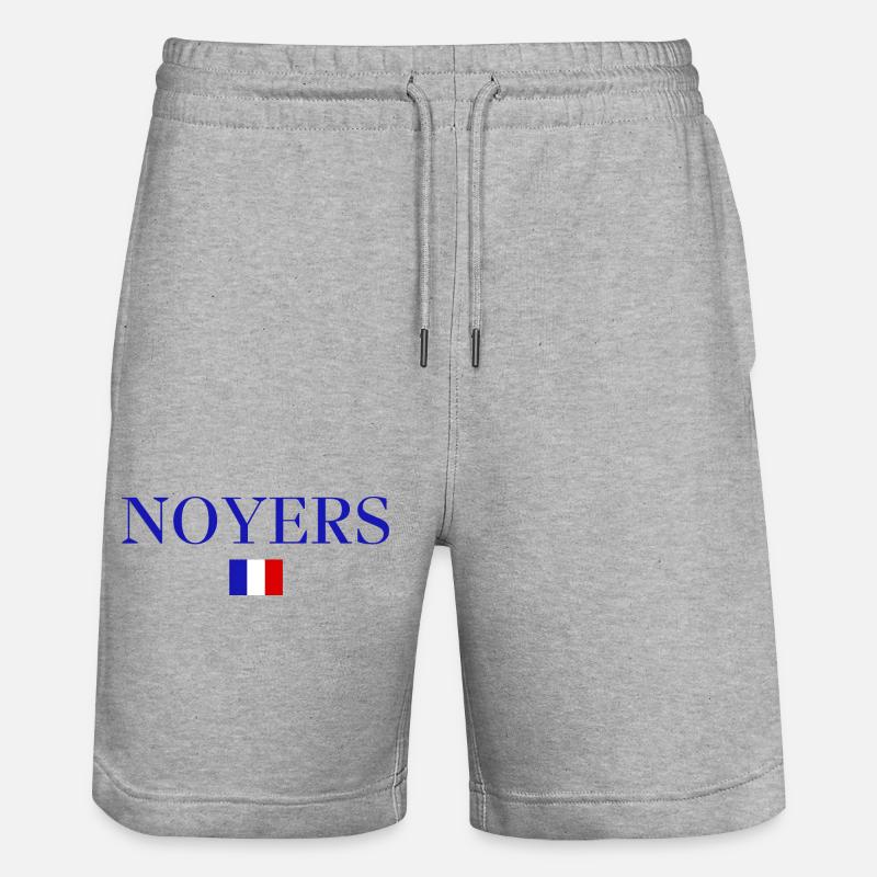 NOYERS-Conception du drapeau français - Short de jogging bio TRAINER Stanley/Stella unisexe - gris chiné