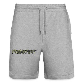 Camouflage de Francfort - Short de jogging bio TRAINER Stanley/Stella unisexe - gris chiné - Devant - Nik (191cm) & Marisol (170cm)