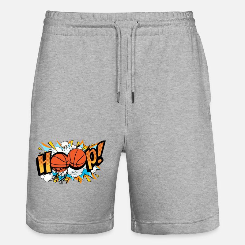 Hope ! Pop Art Explosion Basket - Short de jogging bio TRAINER Stanley/Stella unisexe - gris chiné