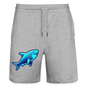 Hai - Stanley/Stella Unisex Bio Joggingshorts Trainer  - Grau meliert - Vorne - Nik (191cm) & Marisol (170cm)