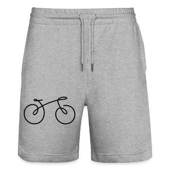 Bicycle Line - Stanley/Stella Trainer Unisex Organic Jogging Shorts - heather grey - Front - Nik (191cm) & Marisol (170cm)