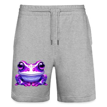 Frosch - Stanley/Stella Unisex Bio Joggingshorts Trainer  - Grau meliert - Vorne - Nik (191cm) & Marisol (170cm)