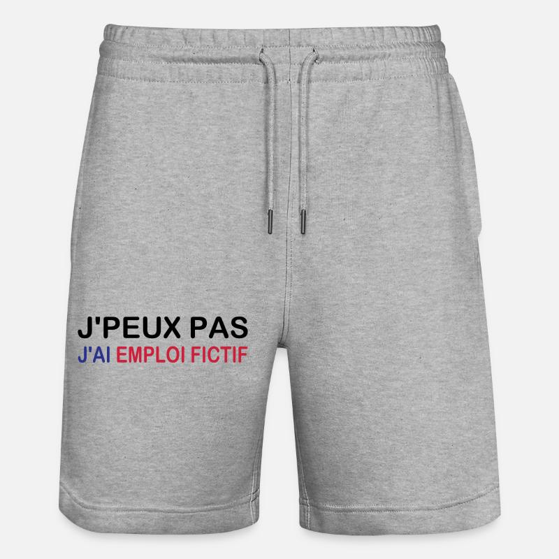J'peux pas J'ai emploi fictif - Short de jogging bio TRAINER Stanley/Stella unisexe - gris chiné