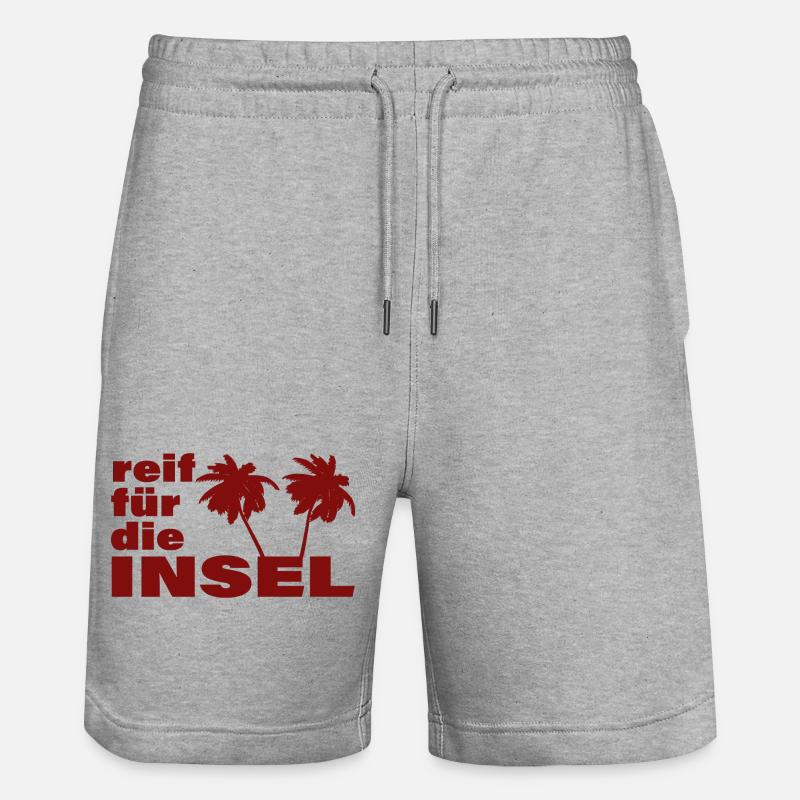 PRÊT POUR L’ÎLE - Short de jogging bio TRAINER Stanley/Stella unisexe - gris chiné