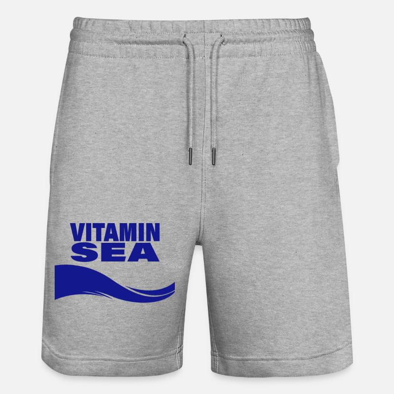 VITAMINE DE MER - Short de jogging bio TRAINER Stanley/Stella unisexe - gris chiné