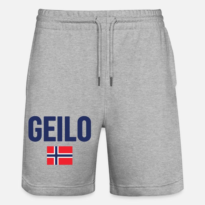Gelo Conception du drapeau norvégien - Short de jogging bio TRAINER Stanley/Stella unisexe - gris chiné