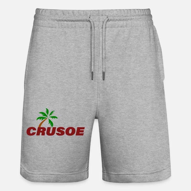 CRUSOE - Short de jogging bio TRAINER Stanley/Stella unisexe - gris chiné