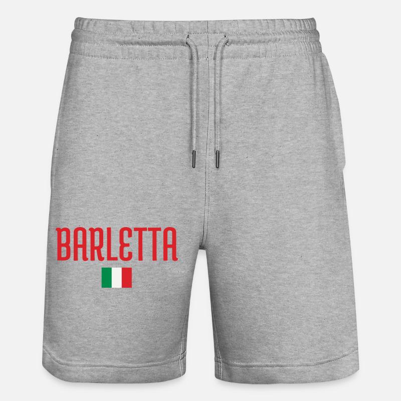 Conception du drapeau italien Barletta - Short de jogging bio TRAINER Stanley/Stella unisexe - gris chiné
