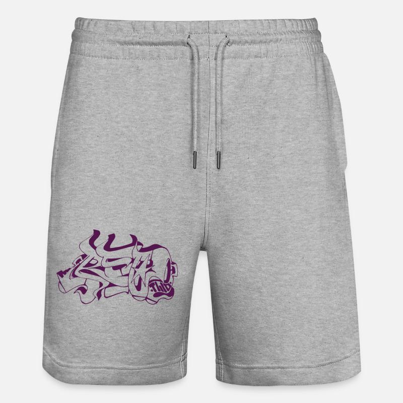 Conception de graffiti abstrait - Short de jogging bio TRAINER Stanley/Stella unisexe - gris chiné