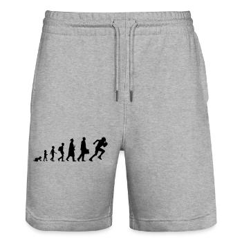 Development of the football player - Stanley/Stella Trainer Unisex Organic Jogging Shorts - heather grey - Front - Nik (191cm) & Marisol (170cm)
