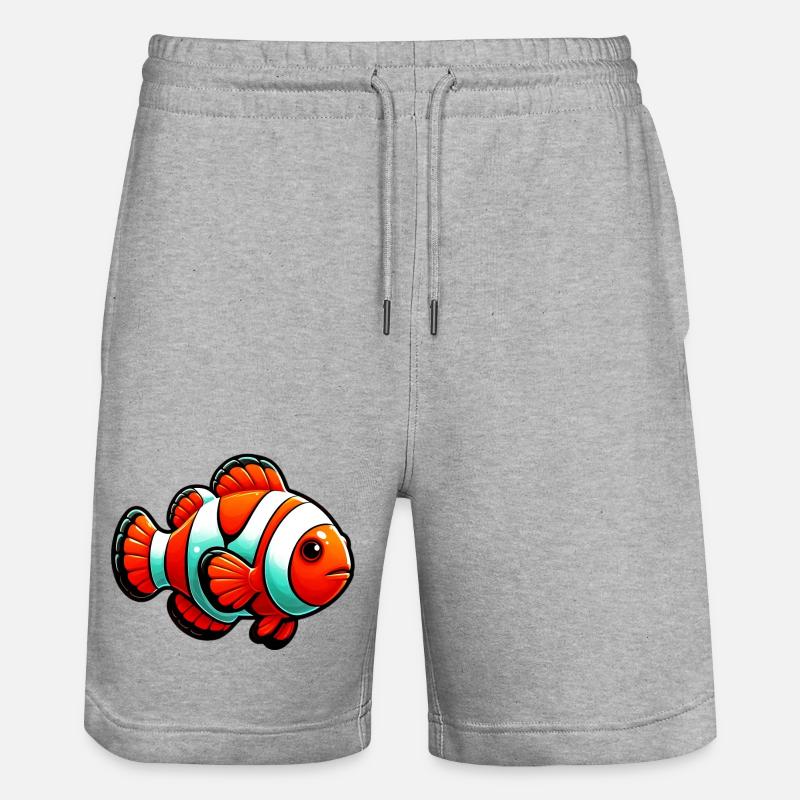 Poisson-clown - Short de jogging bio TRAINER Stanley/Stella unisexe - gris chiné