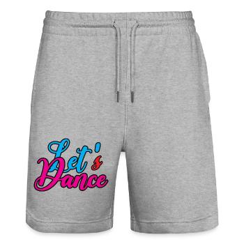Cheerful dance design with color splendor - Stanley/Stella Trainer Unisex Organic Jogging Shorts - heather grey - Front - Nik (191cm) & Marisol (170cm)