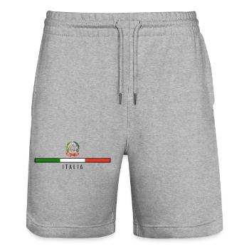 Italie Italien Italien Italie - Short de jogging bio TRAINER Stanley/Stella unisexe - gris chiné - Devant - Nik (191cm) & Marisol (170cm)