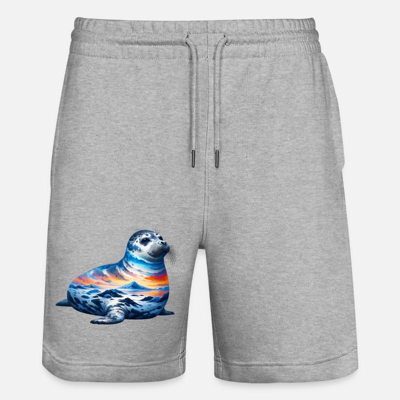 Phoque - Short de jogging bio TRAINER Stanley/Stella unisexe - gris chiné