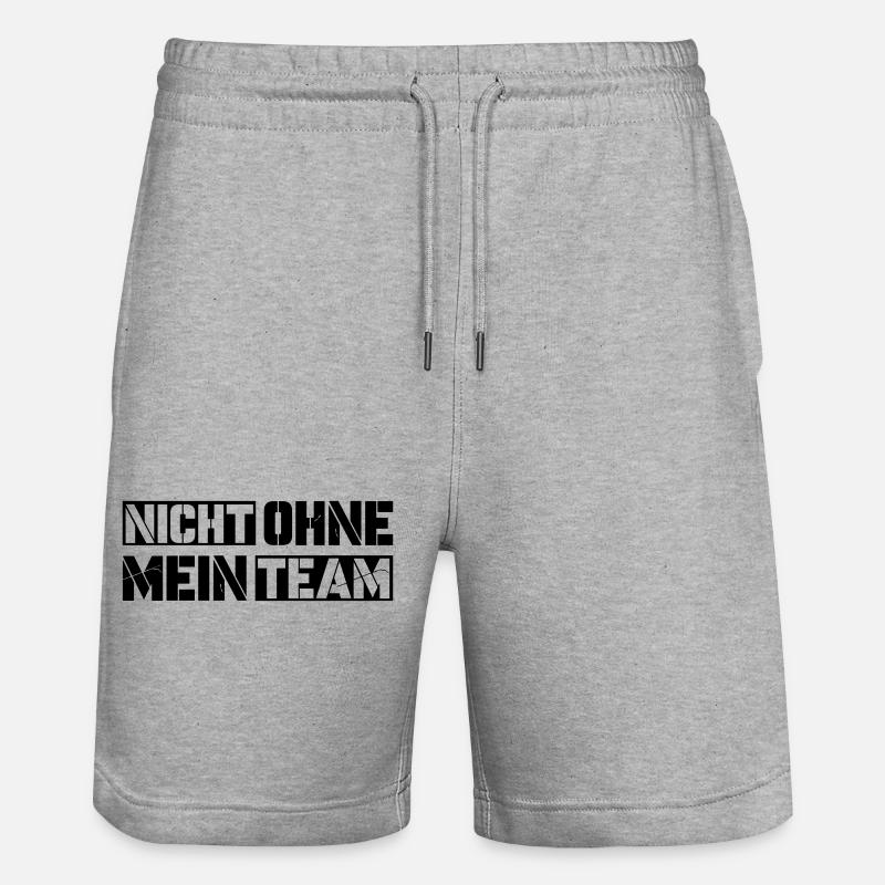 sans mon équipe - Short de jogging bio TRAINER Stanley/Stella unisexe - gris chiné