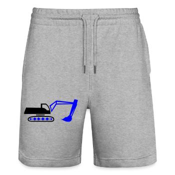 bagger - Stanley/Stella Unisex Bio Joggingshorts Trainer  - Grau meliert - Vorne - Nik (191cm) & Marisol (170cm)
