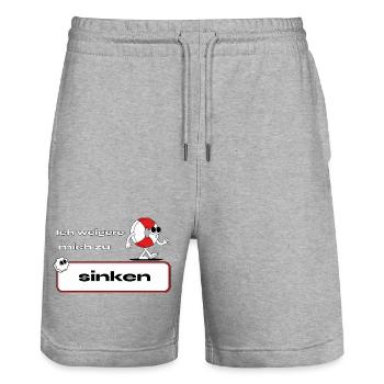 I refuse to sink - Stanley/Stella Trainer Unisex Organic Jogging Shorts - heather grey - Front - Nik (191cm) & Marisol (170cm)