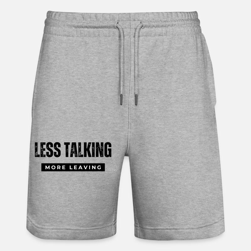 Moins de paroles - Short de jogging bio TRAINER Stanley/Stella unisexe - gris chiné