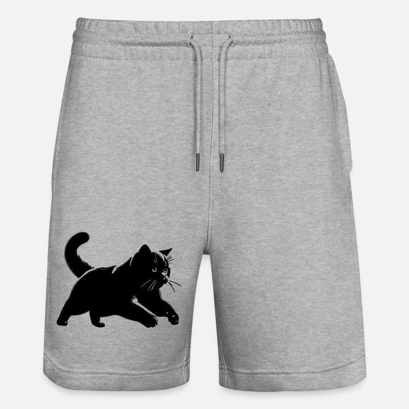 Chat British Shorthair - Short de jogging bio TRAINER Stanley/Stella unisexe - gris chiné