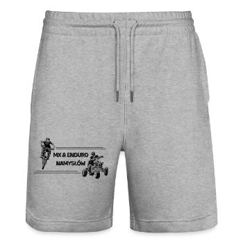 EnduroNamysłów MX&EnduroNamysłów Kollektion - Stanley/Stella Unisex Bio Joggingshorts Trainer  - Grau meliert - Vorne - Nik (191cm) & Marisol (170cm)