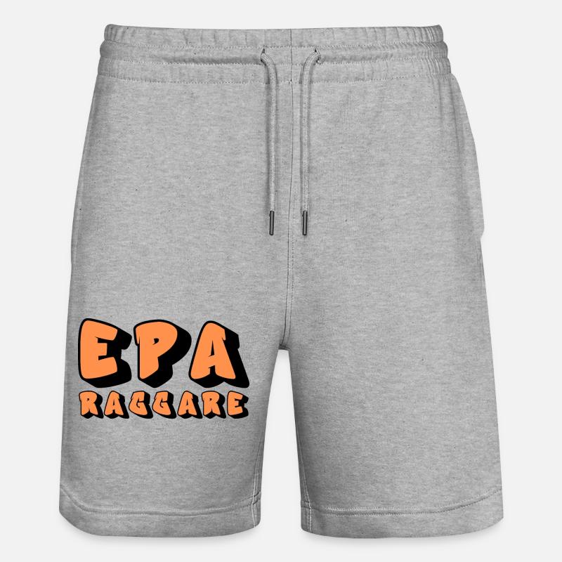Epa Raggare Graffiti - Stanley/Stella Unisex Bio Joggingshorts Trainer  - Grau meliert