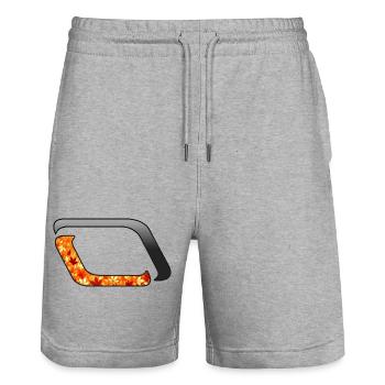 LeafTot7 - Short de jogging bio TRAINER Stanley/Stella unisexe - gris chiné - Devant - Nik (191cm) & Marisol (170cm)