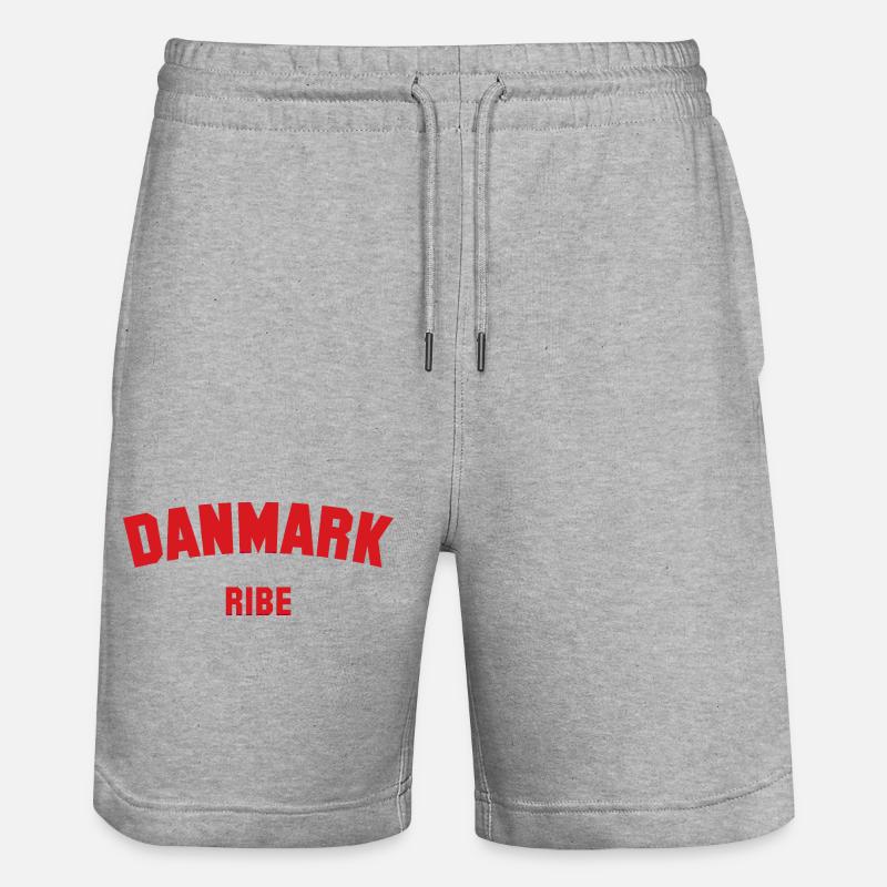 RIBE Denmark Dänemark - Stanley/Stella Unisex Bio Joggingshorts Trainer  - Grau meliert