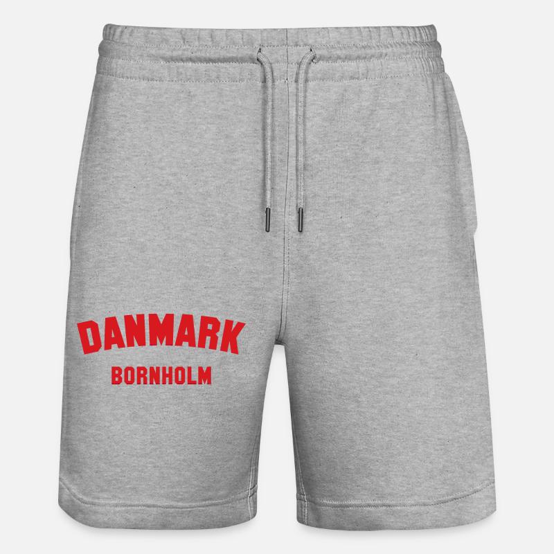 BORNHOLM, Danemark, Danemark - Short de jogging bio TRAINER Stanley/Stella unisexe - gris chiné
