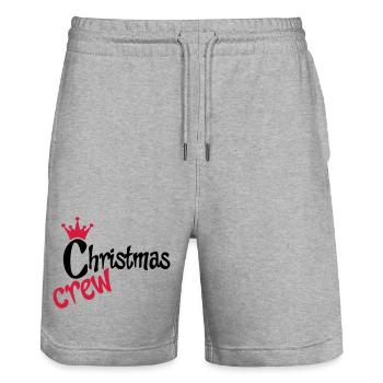 Noël - Short de jogging bio TRAINER Stanley/Stella unisexe - gris chiné - Devant - Nik (191cm) & Marisol (170cm)