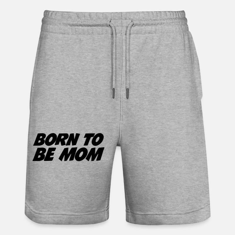 Née pour être Maman - Short de jogging bio TRAINER Stanley/Stella unisexe - gris chiné