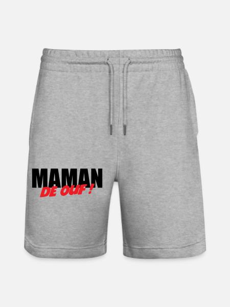 Maman de ouf ! - Short de jogging bio TRAINER Stanley/Stella unisexe - gris chiné