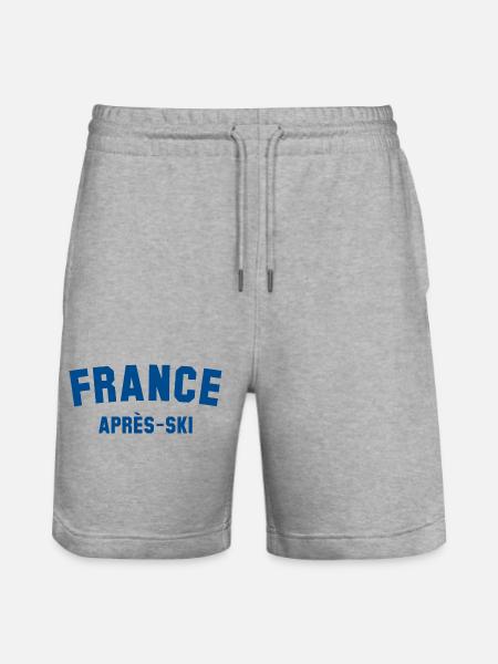 APRES SKI France - Stanley/Stella Trainer Unisex Organic Jogging Shorts - heather grey