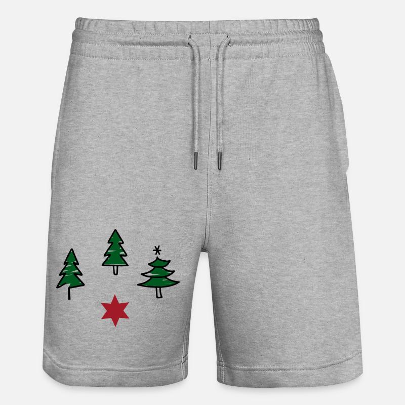 Design pour Noël - Short de jogging bio TRAINER Stanley/Stella unisexe - gris chiné