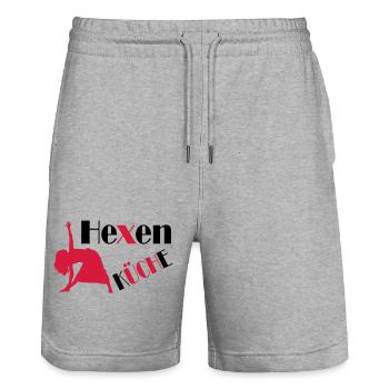 Magische Zutaten - Stanley/Stella Unisex Bio Joggingshorts Trainer  - Grau meliert - Vorne - Nik (191cm) & Marisol (170cm)