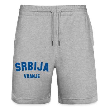 VRANJE Srbija Serbia - Stanley/Stella Unisex Bio Joggingshorts Trainer  - Grau meliert - Vorne - Nik (191cm) & Marisol (170cm)