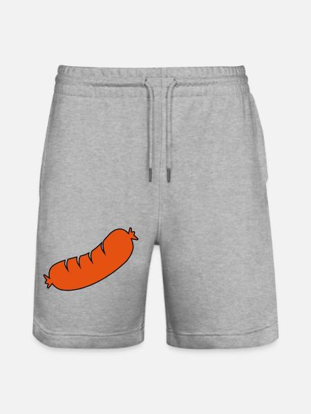 Bratwurst - Stanley/Stella Trainer Unisex Organic Jogging Shorts - heather grey
