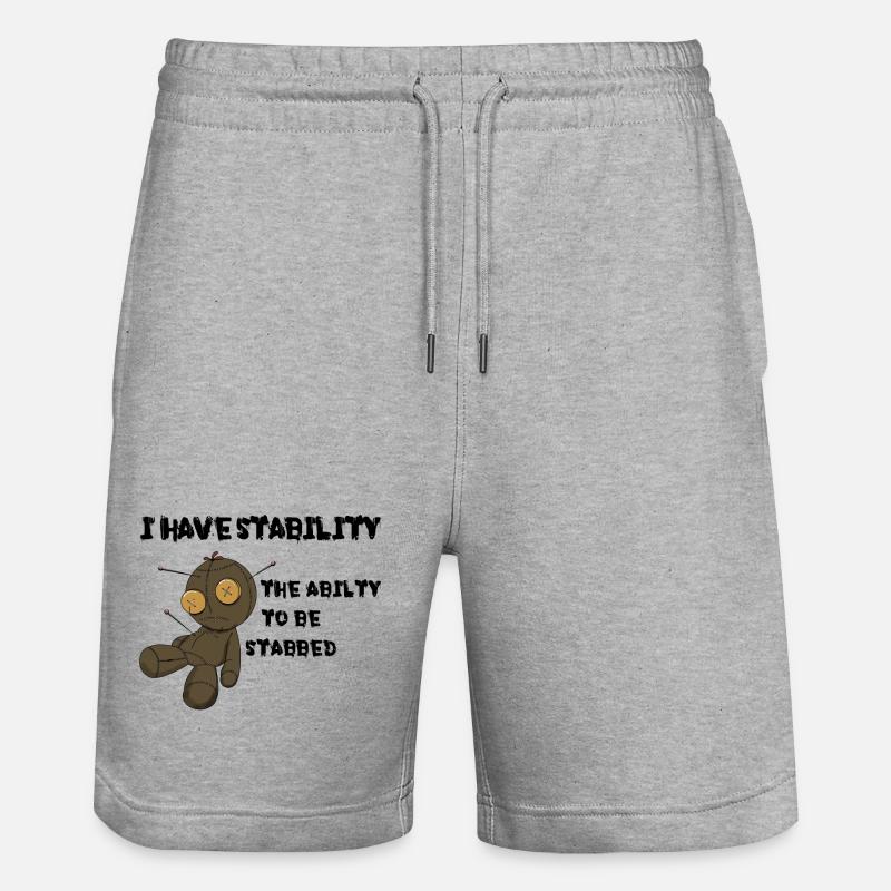 J’ai de la stabilité - Short de jogging bio TRAINER Stanley/Stella unisexe - gris chiné