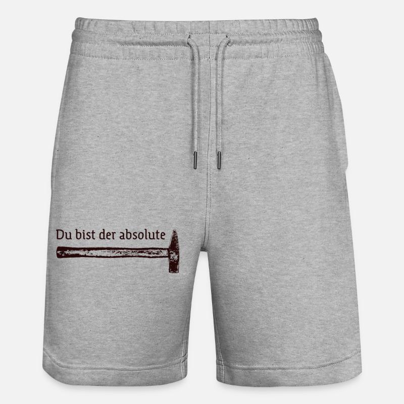 Du bist der absolute Hammer - Stanley/Stella Unisex Bio Joggingshorts Trainer  - Grau meliert