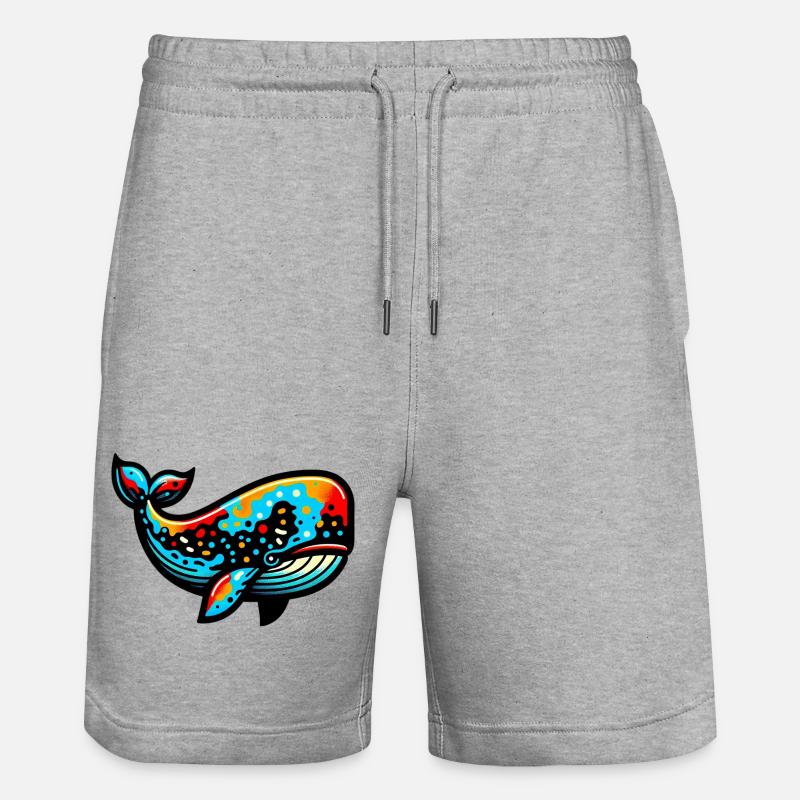 Baleine - Short de jogging bio TRAINER Stanley/Stella unisexe - gris chiné