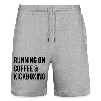 Kickboxing - Short de jogging bio TRAINER Stanley/Stella unisexe - gris chiné - Devant - Nik (191cm) & Marisol (170cm)