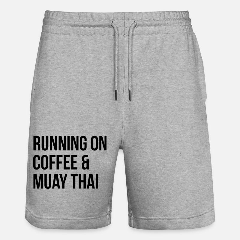 Muay Thai - Stanley/Stella Unisex Bio Joggingshorts Trainer  - Grau meliert