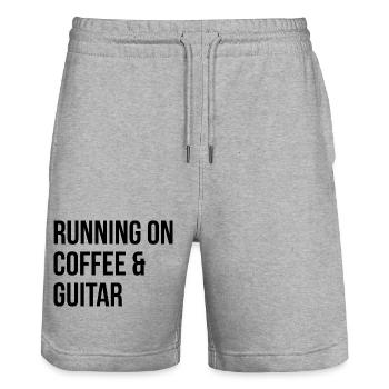 guitare - Short de jogging bio TRAINER Stanley/Stella unisexe - gris chiné - Devant - Nik (191cm) & Marisol (170cm)