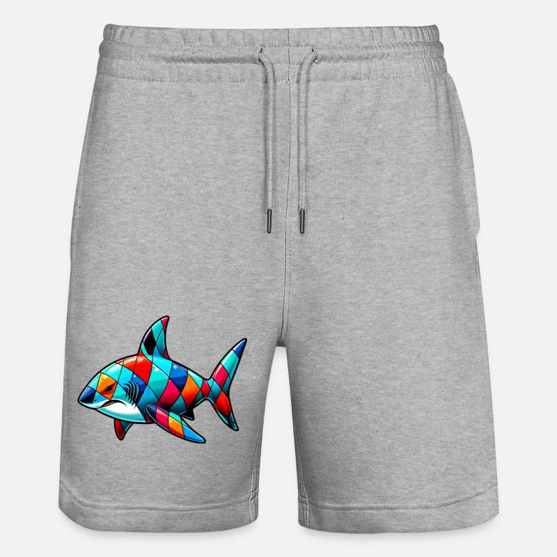 Requin - Short de jogging bio TRAINER Stanley/Stella unisexe - gris chiné
